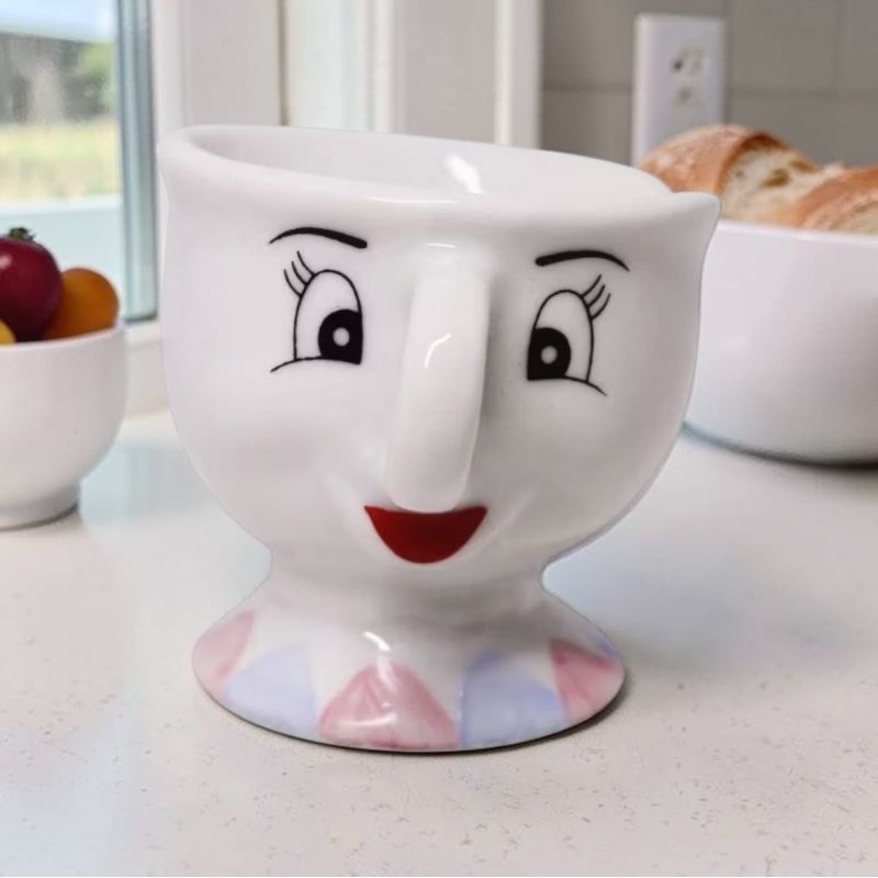Xícara Zip A Bela e a Fera 50ml Porcelana Fofa Caneca Pequena Decorativa Unidade