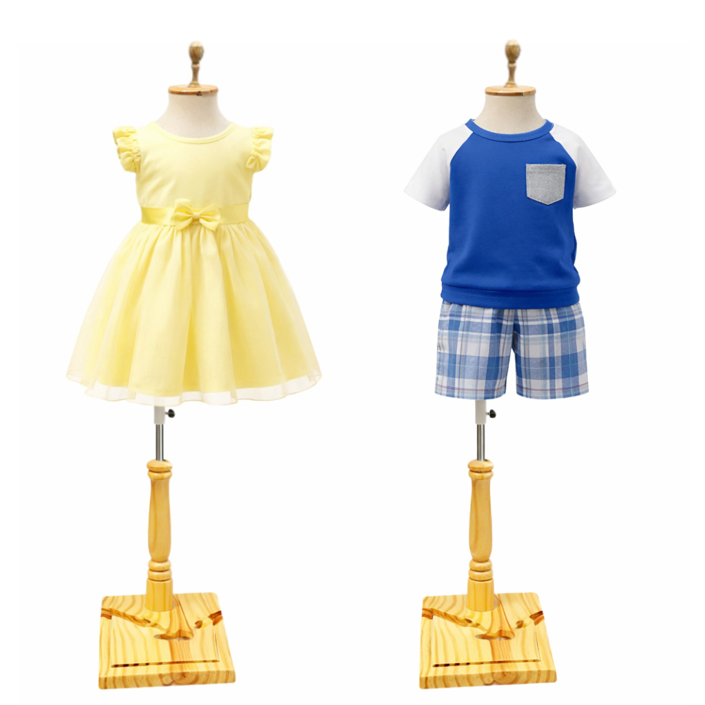 1 Busto Manequim Infantil meia Perna Decoração Vitrine Loja Kids pedestal Quadrado C/pino