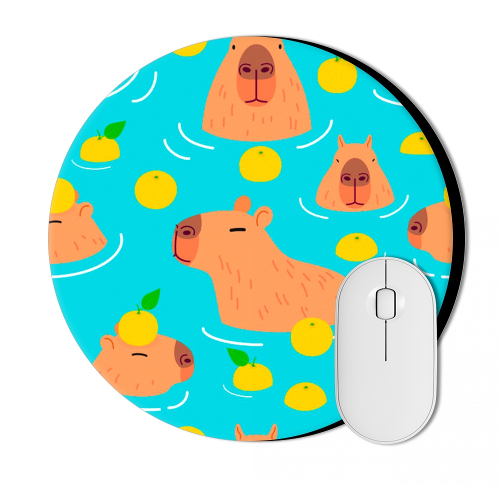 Mousepad Capivara Capivaras Fofa Cap Cute Divertida Motinha Caricatura Desenho