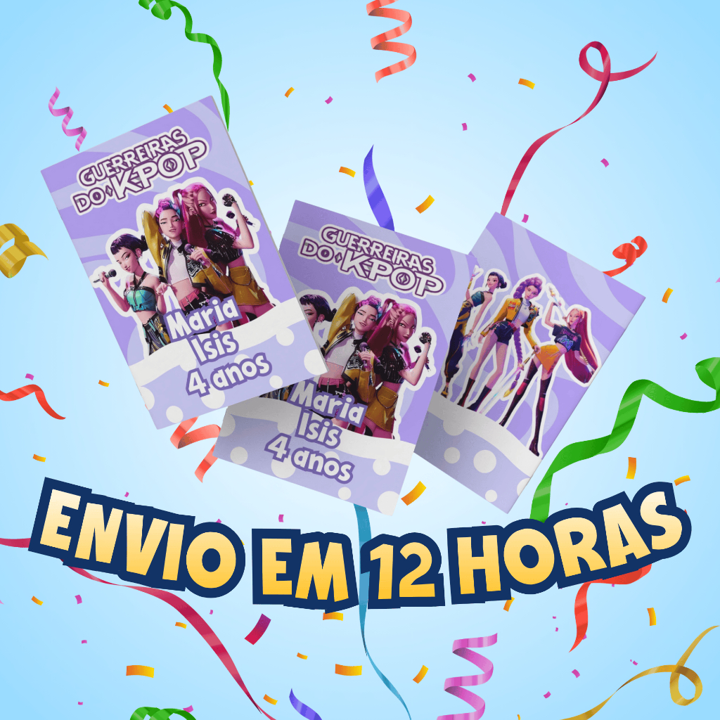 Lembrancinha Livrinho para Colorir Personalizado Guerreiras do kpop - Envio no mesmo dia Para festa