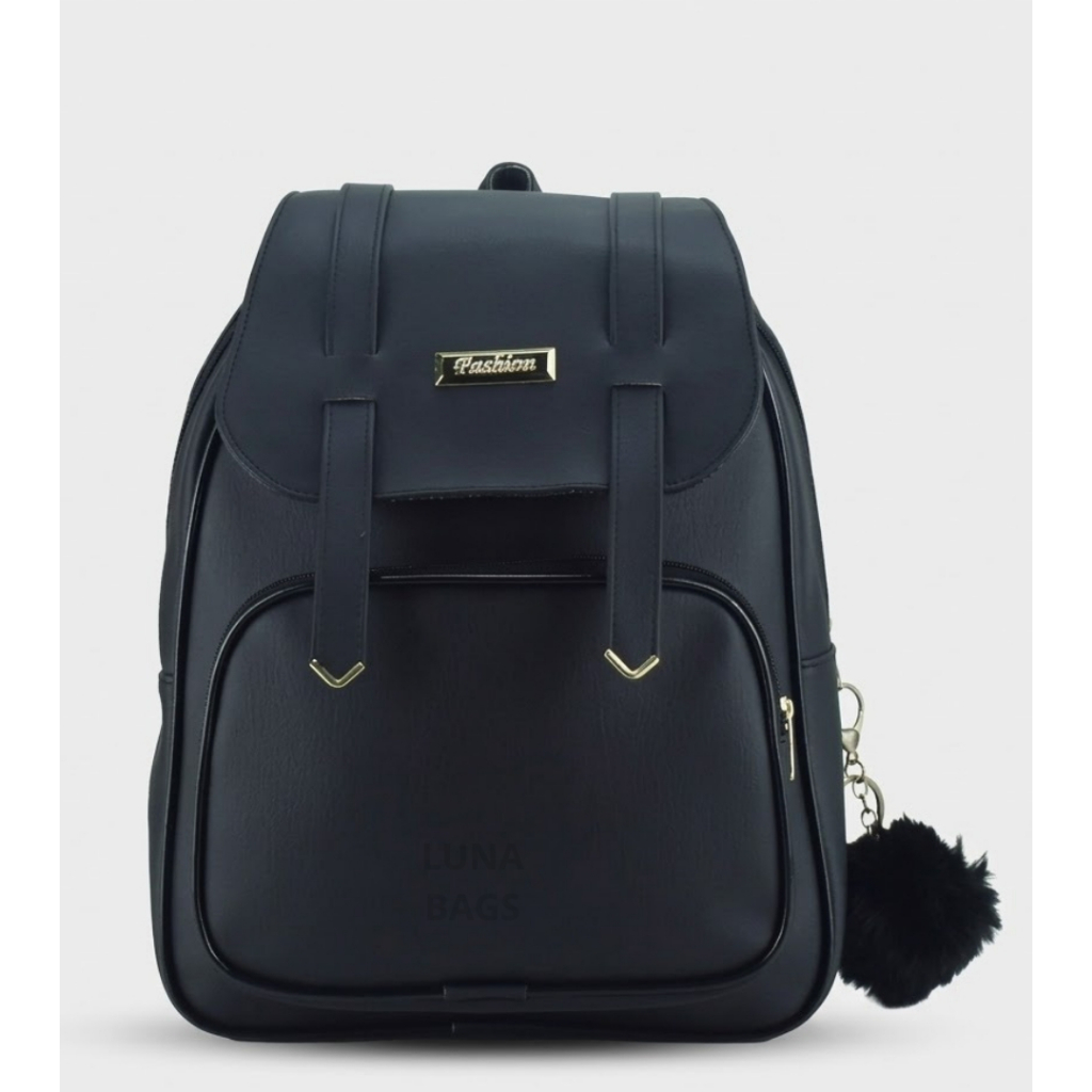 Mochila Feminina Moderna Bolsa com Alça Regulavel Estilosa + Chaveiro Pompom
