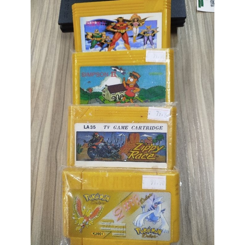 4 jogos nes 60 pinos fita amarela Nintendinho
