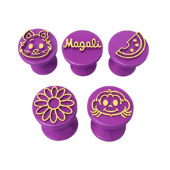 Kit Carimbo Marcador Brigadeiro MAGALI Molde Festa Confeitaria Aniversário Doces