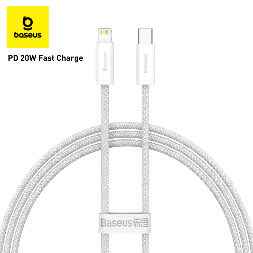 Cabo Iphone Baseus Turbo 20W Tipo C Lightning PD Carrgamento Rápido 1 Metro