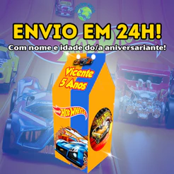Caixinhas Lembrancinhas Hotwheels Milk Leite Personalizada Com Nome e Idade Para Festas de Aniversario e Lembrancinha