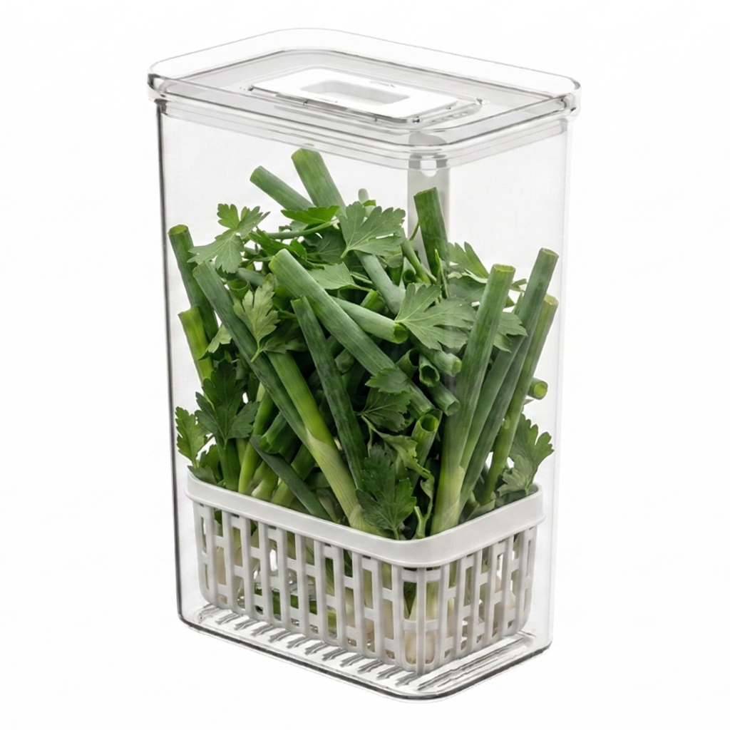 Organizador para Temperos Frescos 2,3L, Cor Cristal, linha Dry Coza