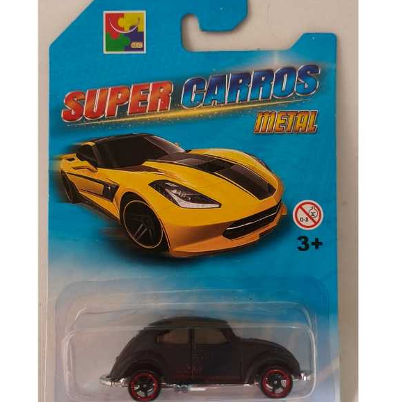 Volkswagen Fusca - 2026 - Preto- 1/64 - Super Carros -  CKS - Miniatura