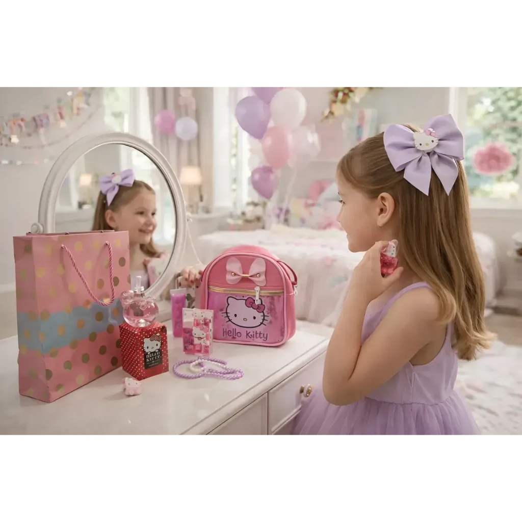 Kit Presente Luxo Hello Kitty C/ Sacola-7 Itens Maravilhosos - Mais vendido - Presente perfeito