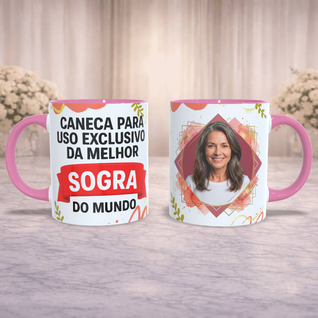 Caneca Personalizada Melhor Sogra do Mundo | Presente para Sogra (Com foto)