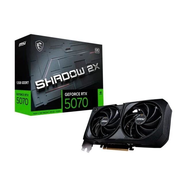 Placa de Vídeo GPU NV RTX5070 12GB GDDR7 192BITS SHADOW 2X OC MSI 912-V532-076