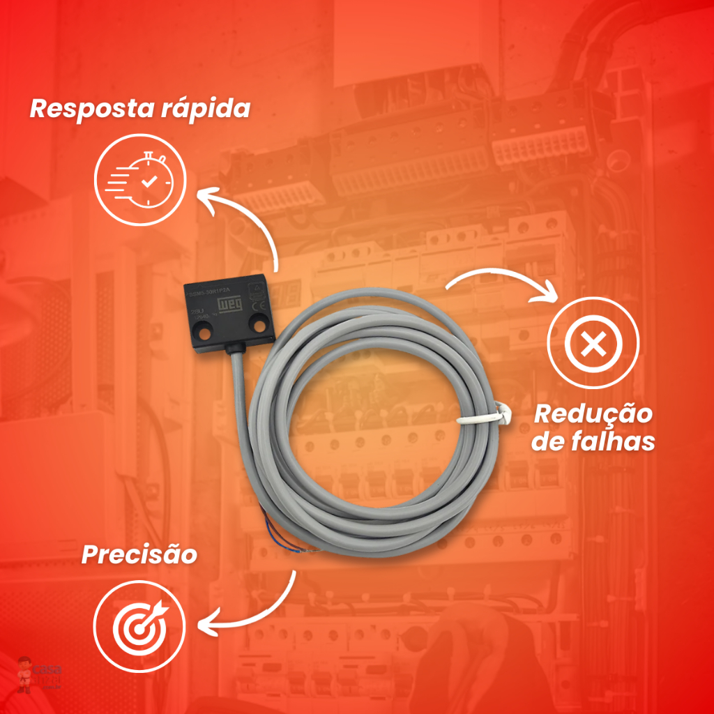 WEG Drive Sensor Magnético 55M5-30R1P2A-L10 4Fios - Segurança Garantida