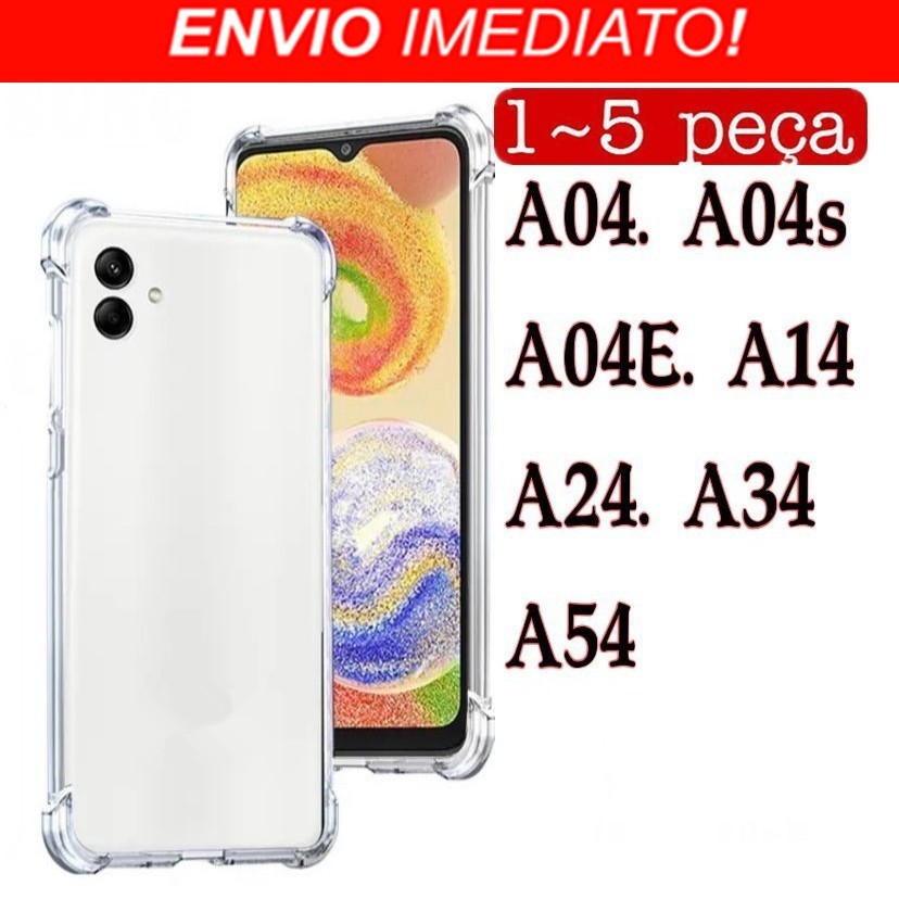 Capa transparente capinha TPU Anti Shock Impacto Samsung Galaxy A04 A04s A04e A14 A24 A34 A54