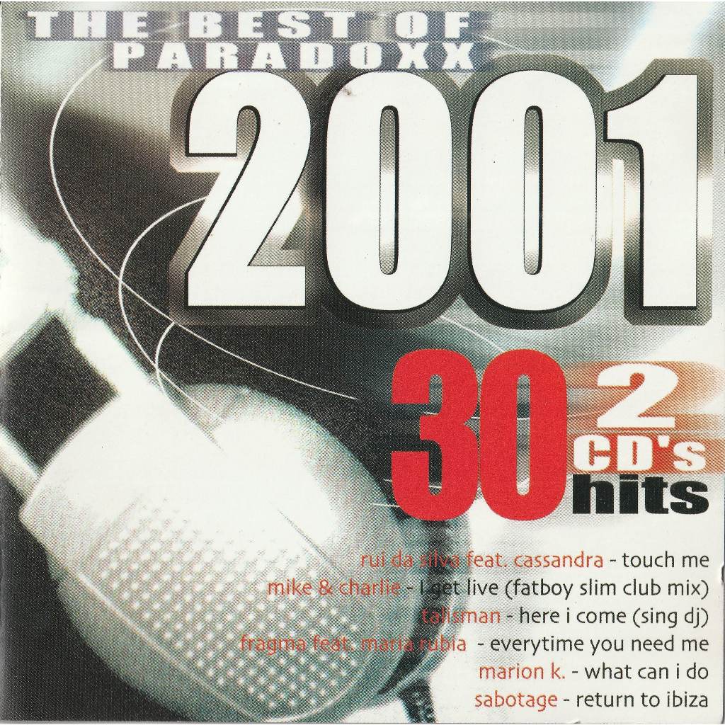 CD The Best Of Paradoxx 2001 30 Hits Paradoxx Coletânea Dance Original