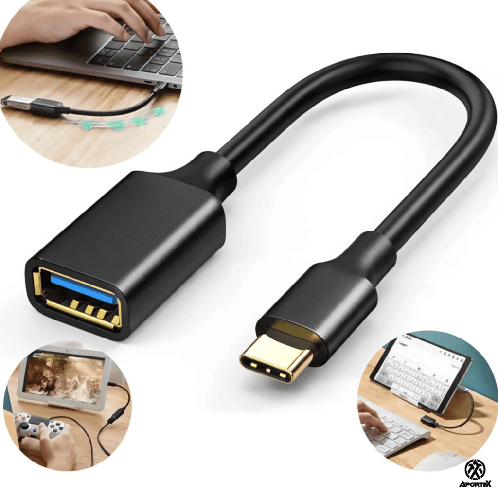 Adaptador OTG Tipo C Para USB Celular Tablet Notebook Computador Pendrive Controle