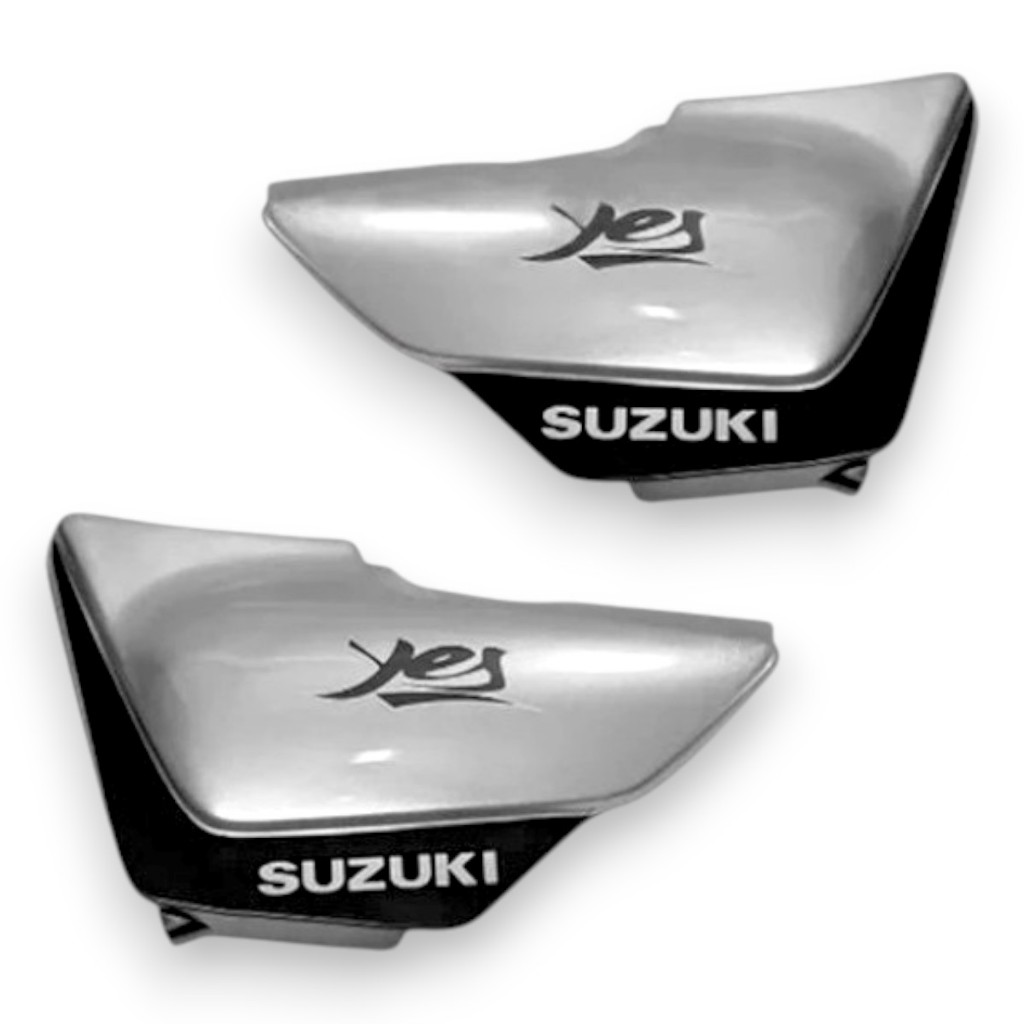 Tampa Lateral Yes 125 Suzuki Prata 2007 a 2009 Carenagem Com Adesivo Aba
