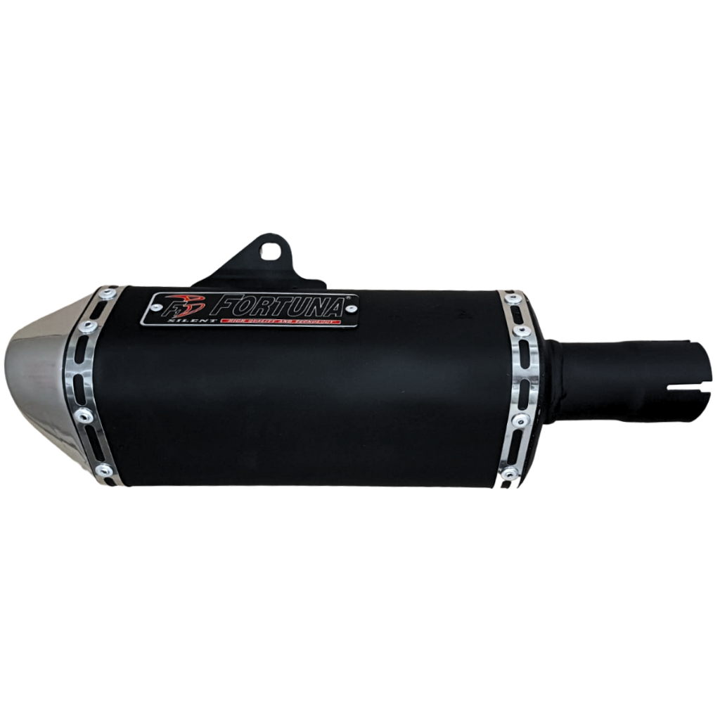 Escapamento Esportivo Fortuna Mini Tri Preto Moto CB300R Qualidade e Segurança