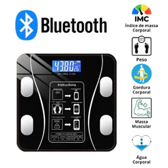 Balança Digital Corporal Bioimpedância Aplicativo Bluetooth Para Banheiro