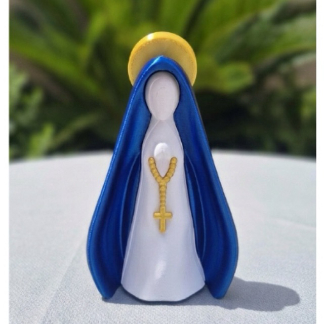 Imagem Nossa Senhora Aparecida Minimalista Estilizada 3D Decorativa Premium Lembrança Católica Presente Religioso