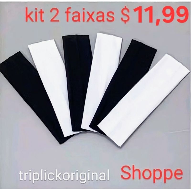 Faixa de cabelo unissex IMPORTADO PREMIUM p/acadêmia,yoga,tênis,bet tênis,basquete,vôlei, handebol, masculino e feminino em Oferta na Shopee