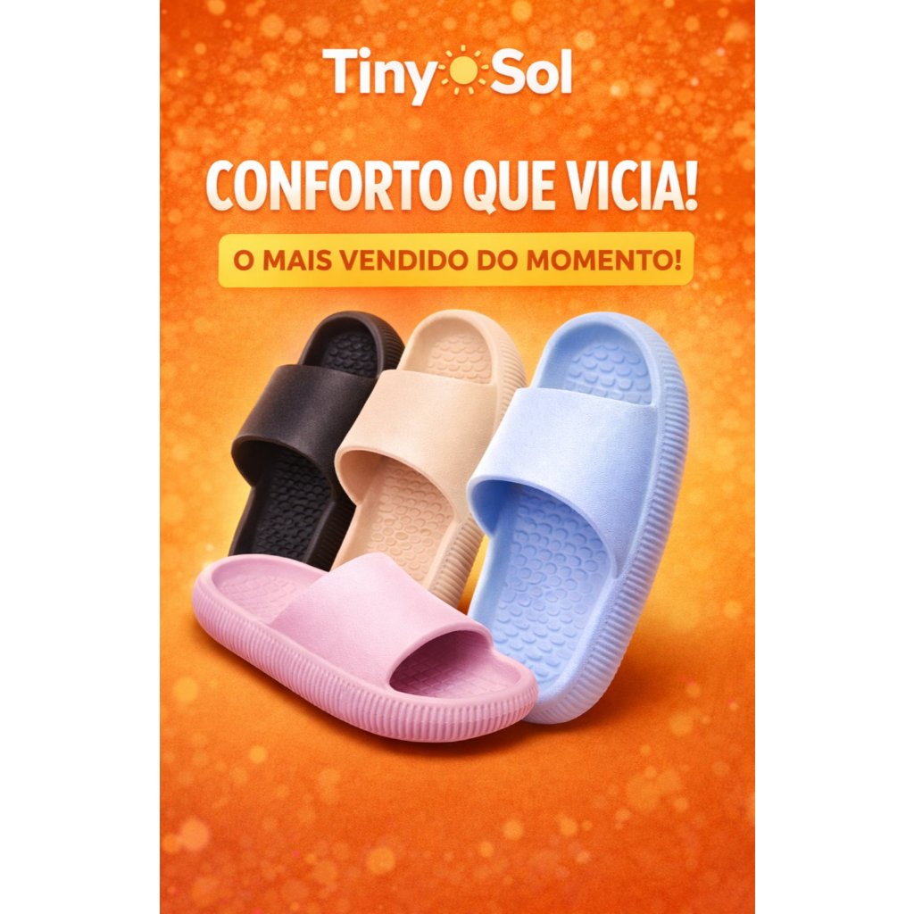 Chinelo Nuvem Slide Unissex – Macio, Leve, Antiderrapante e Confortável para o Dia a Dia em Oferta na Shopee