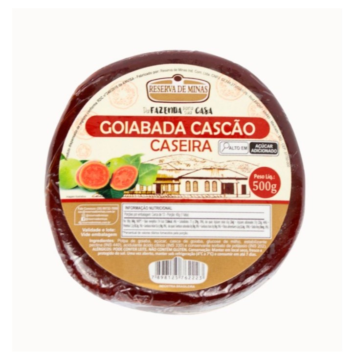 GOIABADA CASCAO 500g Reserva de Minas MAIS VENDIDA