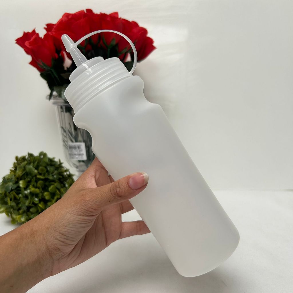 Kit 5 Bisnagas para Molho 500ml | Frasco  Reutilizável em Cozinha Bar Restaurante Condimento Ketchup