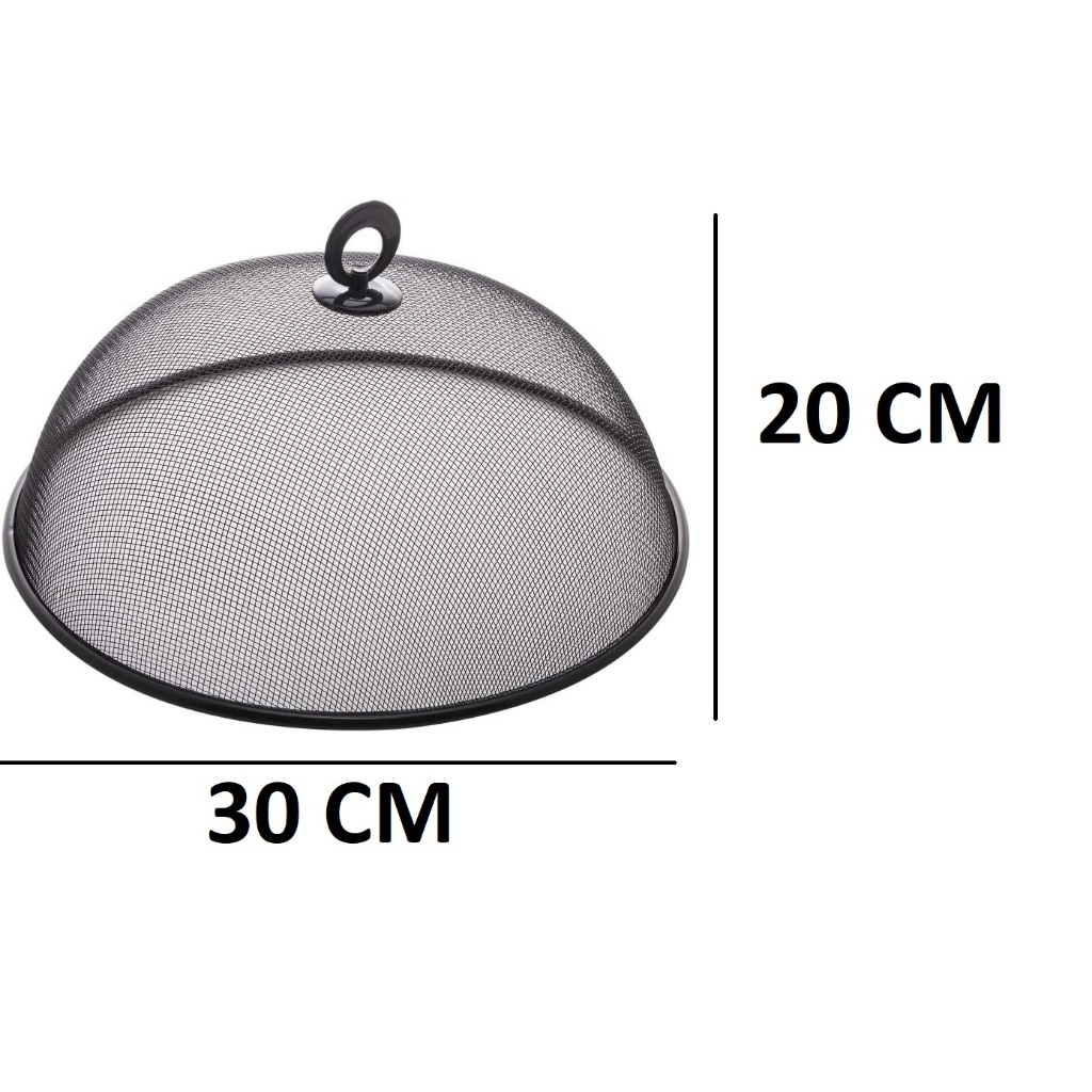 Tela REDONDO Mosquiteiro Protetor De Alimentos 30x20cm - Tule mosca redinha guarda-chuva mosquito rede tampa veu AÇO