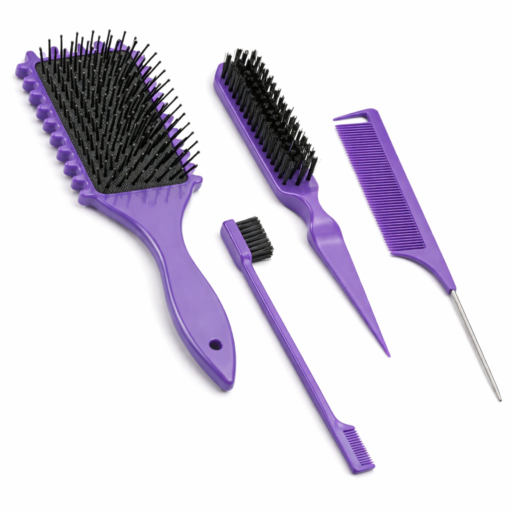 Kit Completo Cachos Escova Fitagem Modeladora Pente Separador Baby Hair Pro