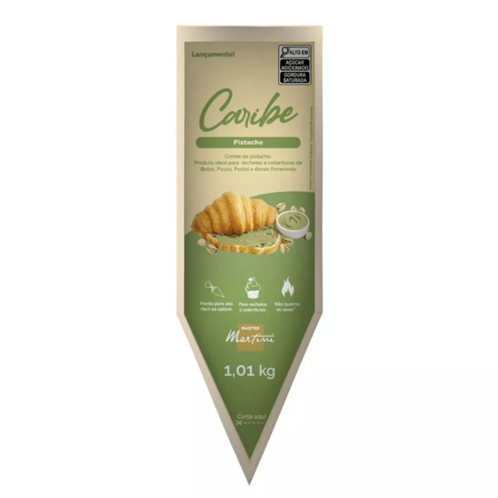 Recheio de Pistache Caribe Bisnaga 1,01kg Master Martini