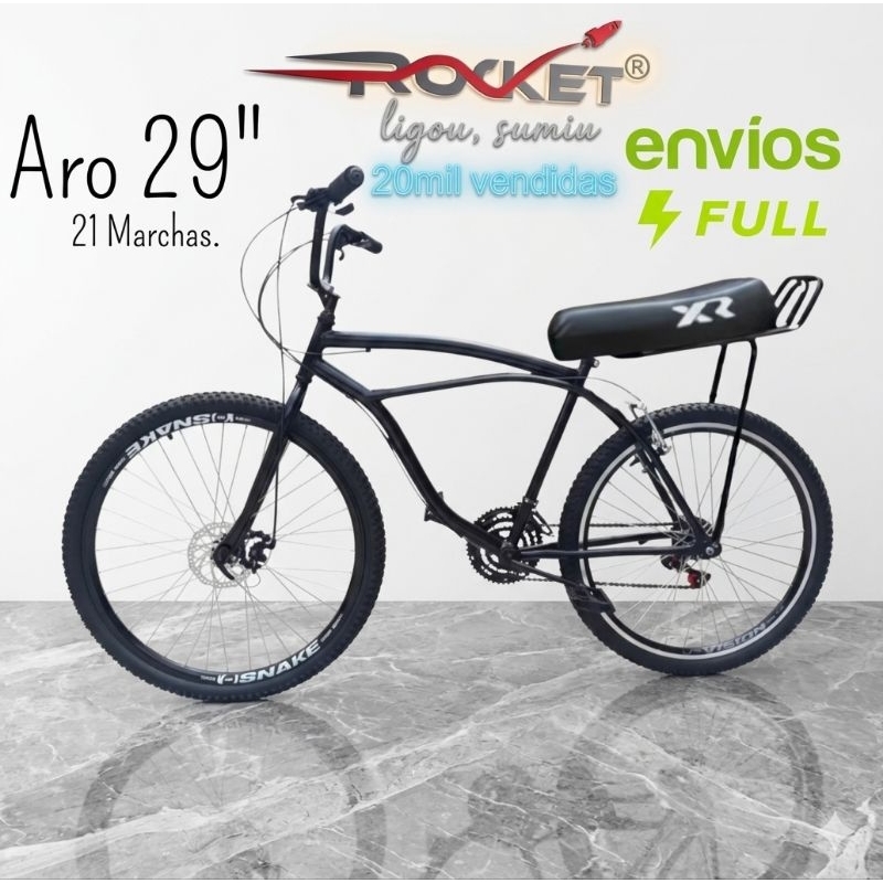 BICICLETA 29 CAIÇARA PRAIANA BEACH 21 MARCHAS FREIO A DISCO