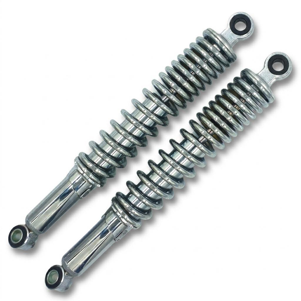 Par Amortecedor Traseiro Cromado Honda CG Titan Fan 125 150 2004 a 2013