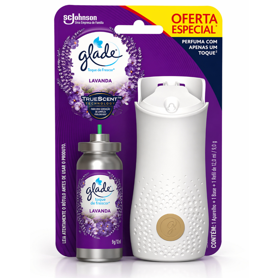 Aparelho Glade Toque De Frescor + Refil Lavanda - 12ml