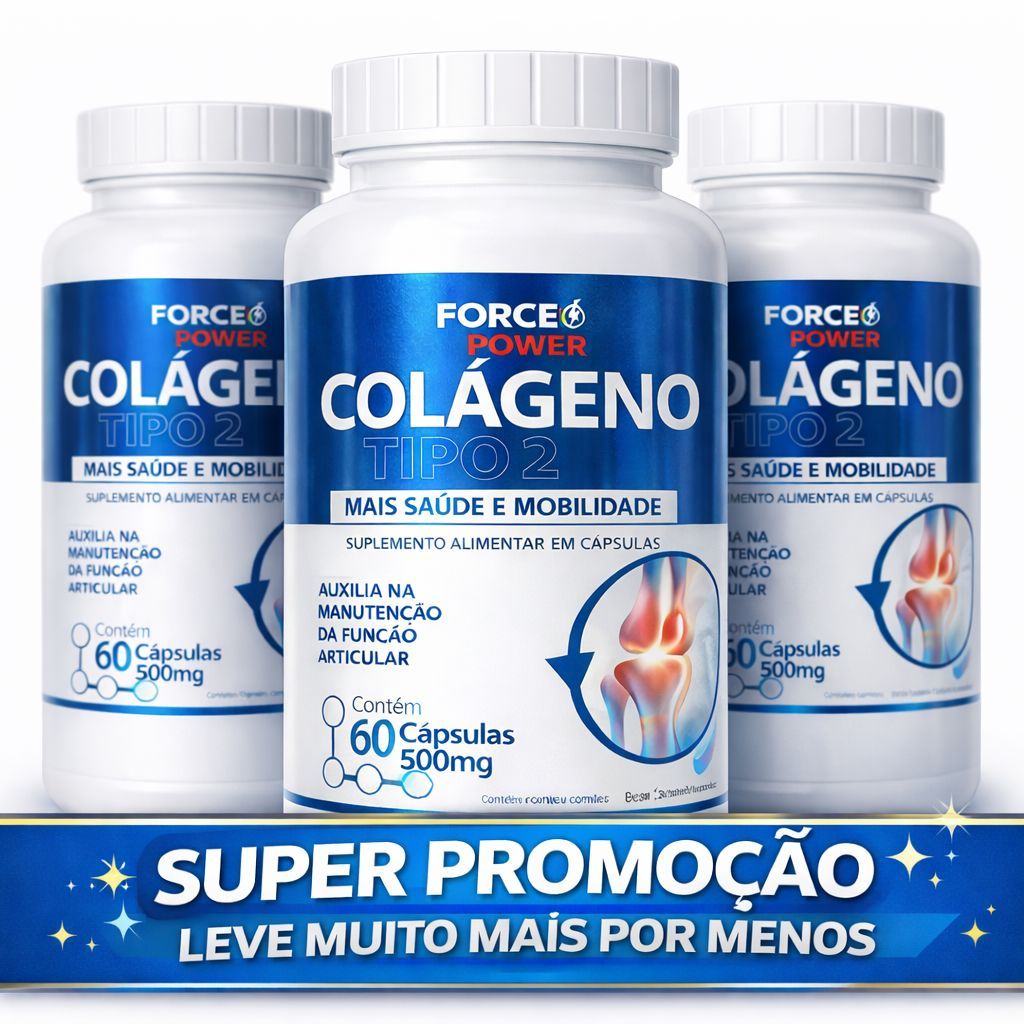 Kit 3 Colageno Tipo 2 Nao Desnaturado Articulações Musculos Artrose Artrite - ENVIO EM 24H