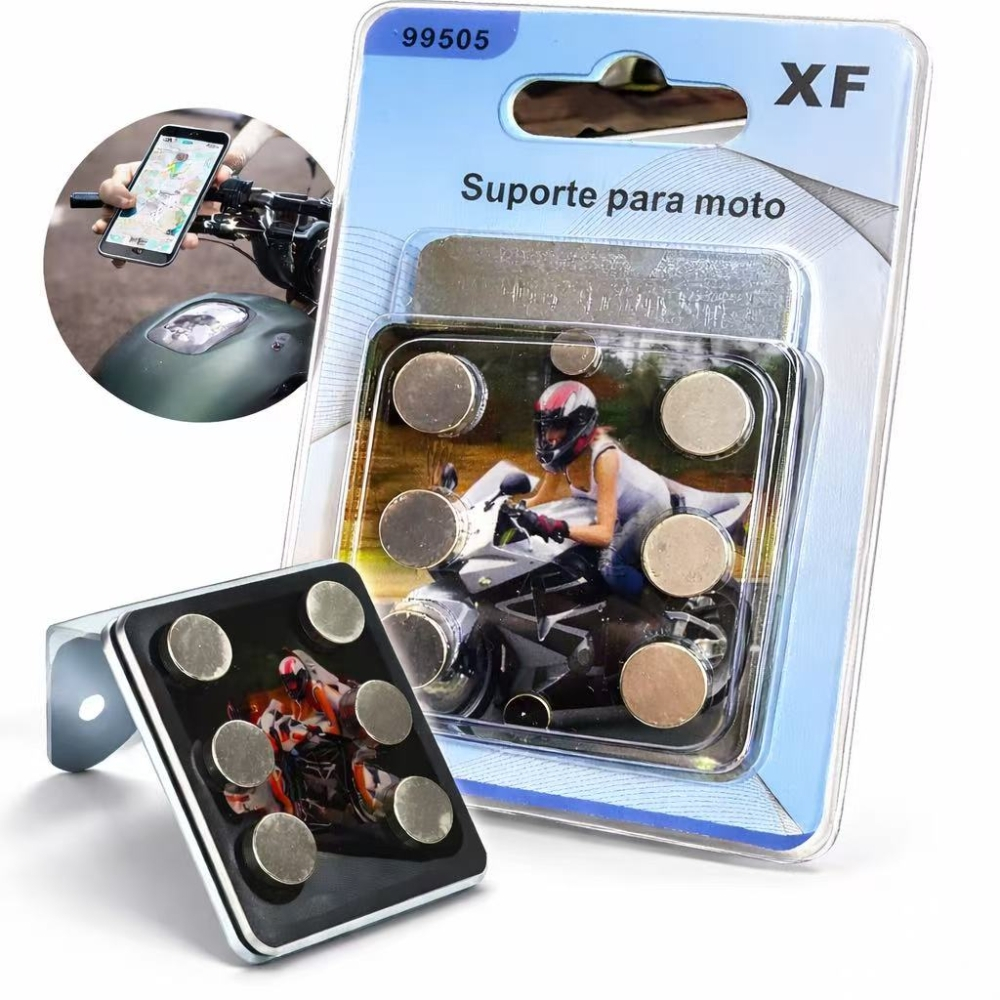 Suporte De Celular P/ Moto Fixação Magnética Imã Extra Forte em Oferta na Shopee