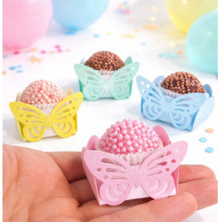 100 Forminhas de Doces Borboletas CandyColor Jardim das Borboletas