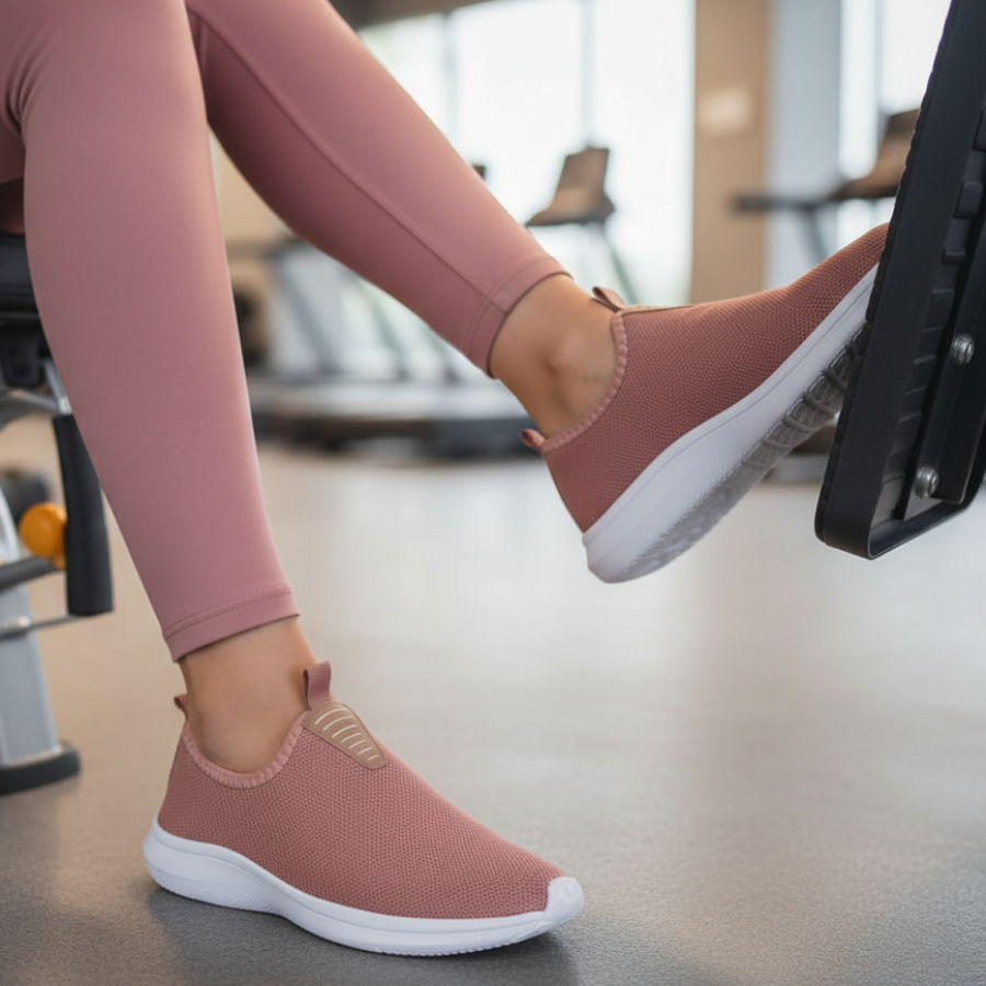 Tênis Feminino Slip On Estilo Meia Ortopédico Conforto Diário