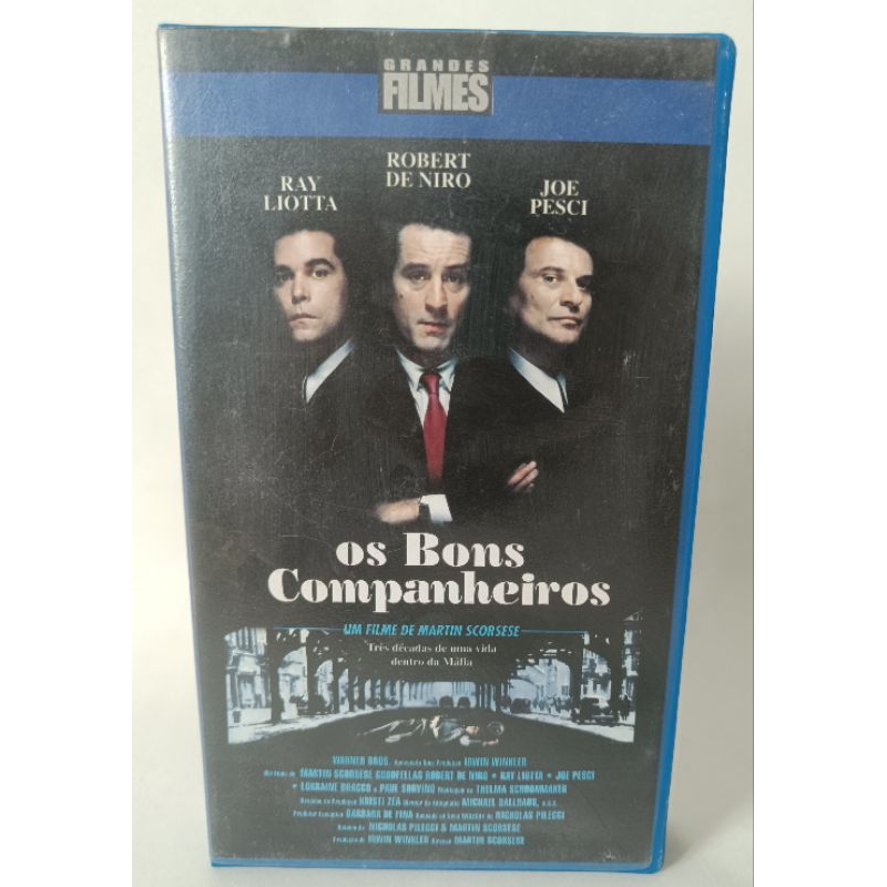 VHS Os Bons Companheiros Legendado ano 1990 filme Robert De Niro Warner Bros clássico raridade colecionador