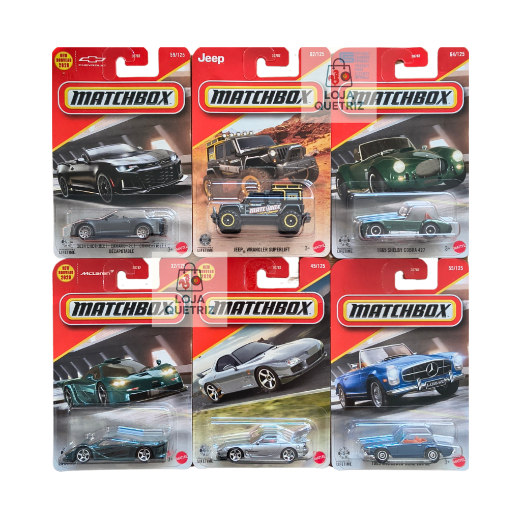 Carrinho Matchbox Lifetime Básico 1:64 Miniatura A Escolha Original Mattel