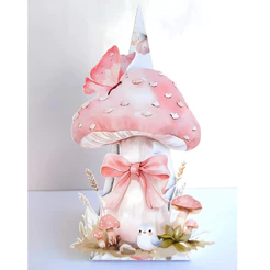 4 a 10 Kit Caixa Pirâmide personalizado festa infantil, Aniversário, Decoração Infantil - Tema Jardim Encantado
