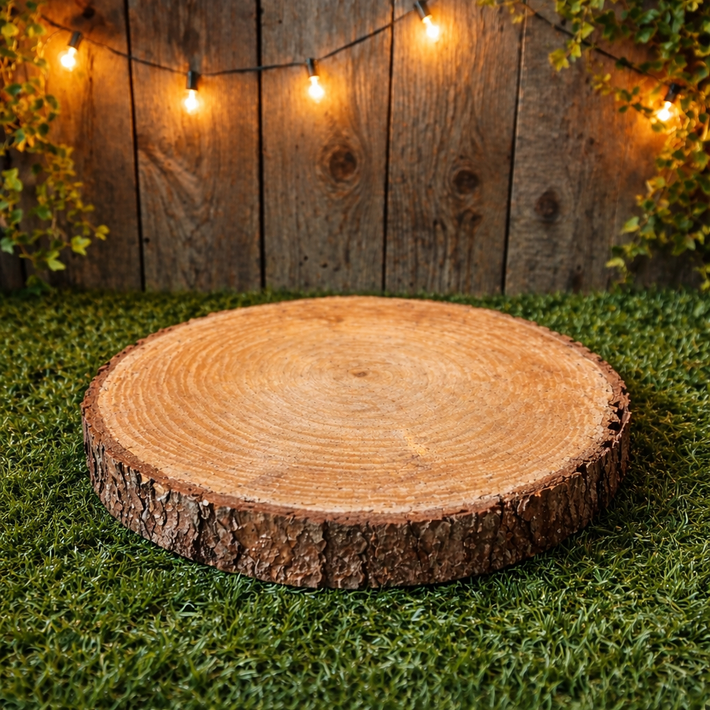 Bolacha de Madeira Natural 10 a 20cm Rústica Decorativa Reflorestada | Base para Artesanato, Decoração e Personalização