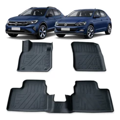 Tapete Bordas Elevadas Bandeja VW Nivus 2020 A 2026 3pçs