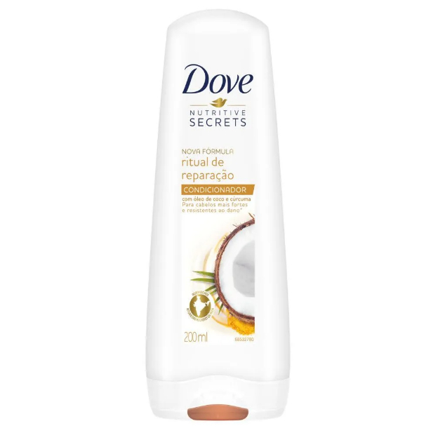 Condicionador Cabelos Dove Ritual de Reparação com òleo de Coco e Cúrcuma 200ml
