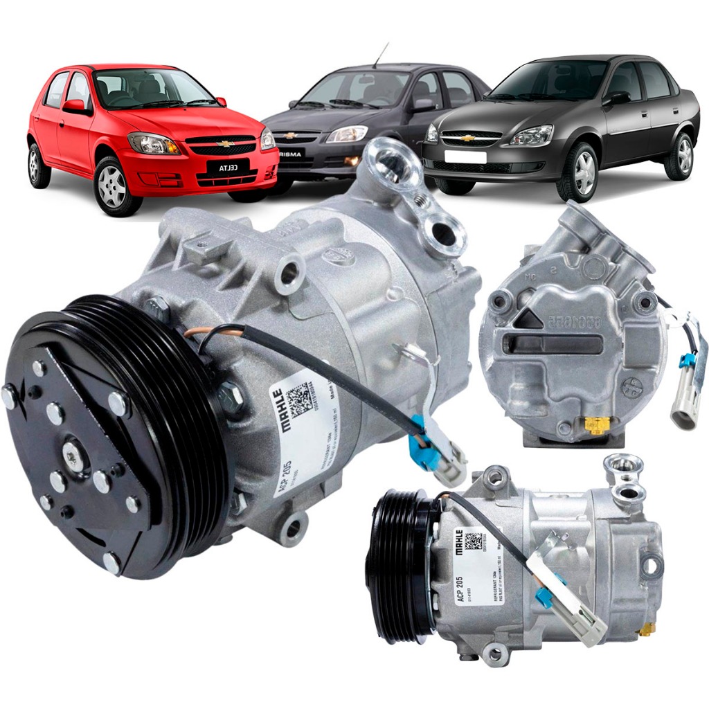 Compressor CVC 5PK 12V Ar Condicionado GM Celta Classic Prisma 2009 Em Diante