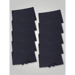 Kit com 10 Calcinhas Boxer Boyshort Sem Costura Segunda Pele