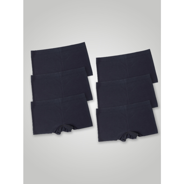 Kit com 6 Calcinhas Boxer Boyshort Sem Costura Segunda Pele