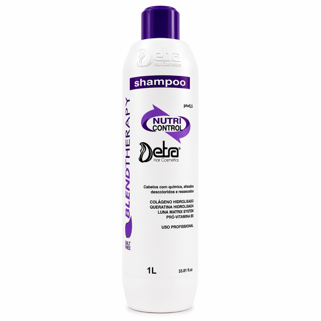 Shampoo Nutri Control pós química Hidratante 500ml - todos os tipos de cabelos Detra Hair Cosmeticos