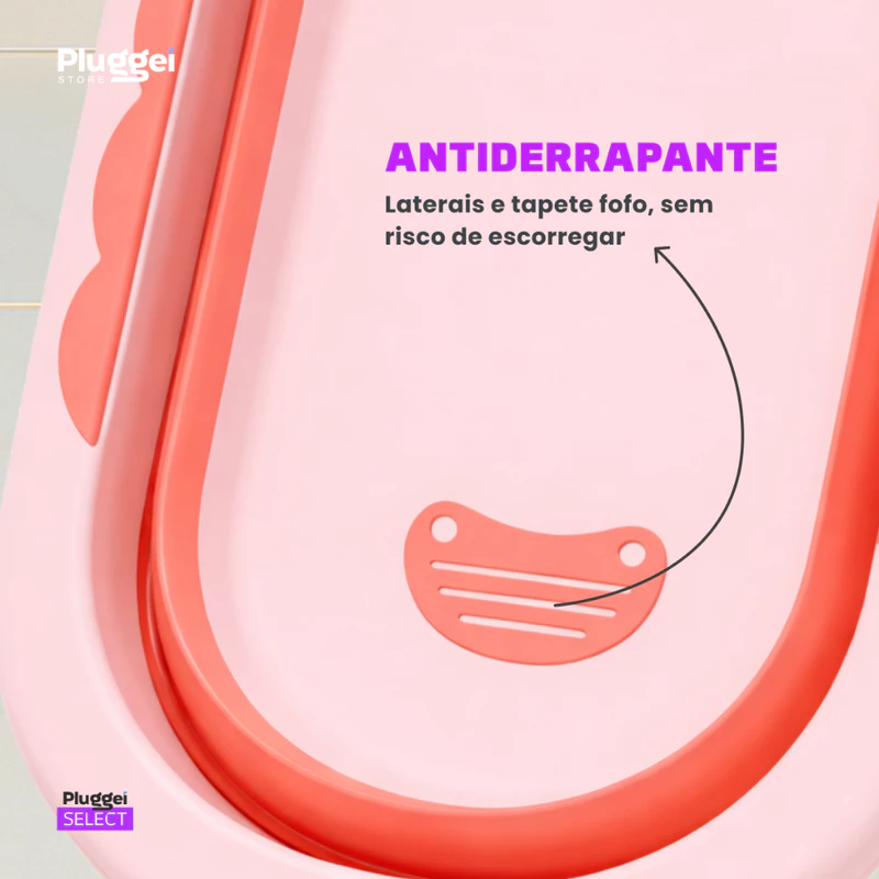 Banheira Dobrável para Bebê Azul ou Rosa — foto 6