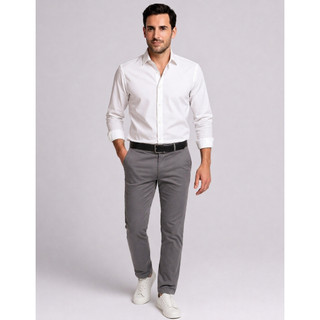 Calça Masculina Sarja Esporte Fino C Lycra Várias Cores - Caimento Ajustado - Festa