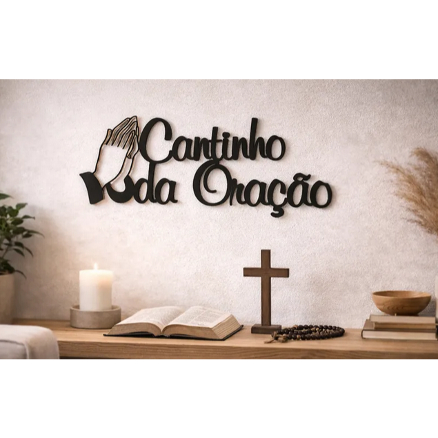 Enfeite Cantinho Da Oração Decorativo Decoração Religiosa Fé