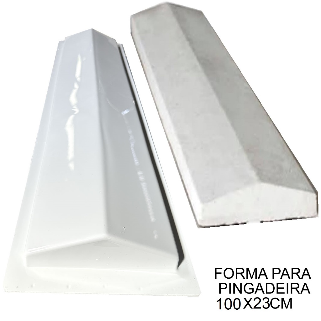 Forma 3d Para Produzir Pingadeira Capa de Muro Casinha 100x23cm Molde Para Cimento/Concreto 566-C